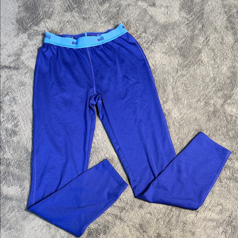 REI Coop Baselayer Pants Bottoms Long Johns Kids Medium 10 / 12 Blue